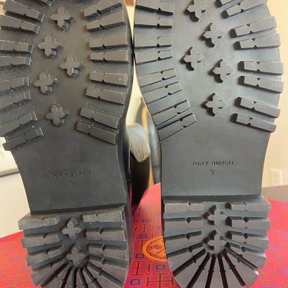 TORY BURCH Black Mid-Calf Leather Boots - Picture 6 of 16